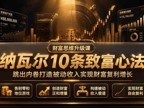 付费文章:纳瓦尔10条致富心法,跳出内卷打造被动收入实现财富复利增长